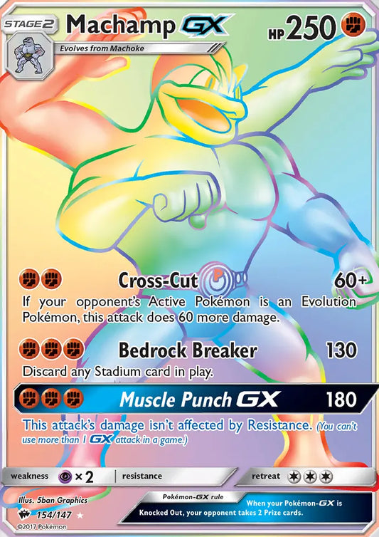 Machamp GX 154 Burning Shadows Pokesingles