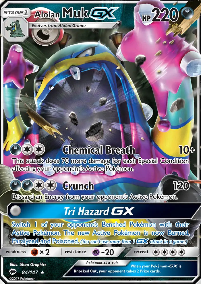 Alolan Muk GX 84 Burning Shadows Pokesingles