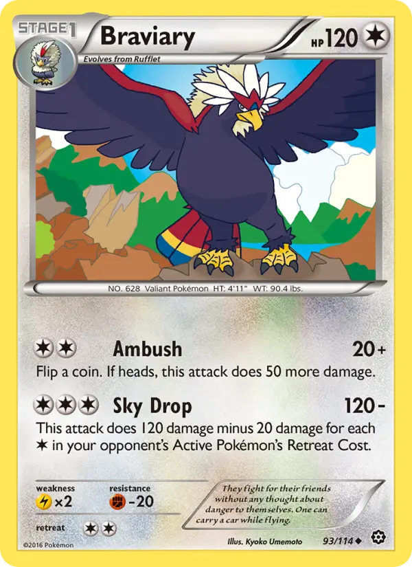 Braviary 93 Steam Siege Pokesingles
