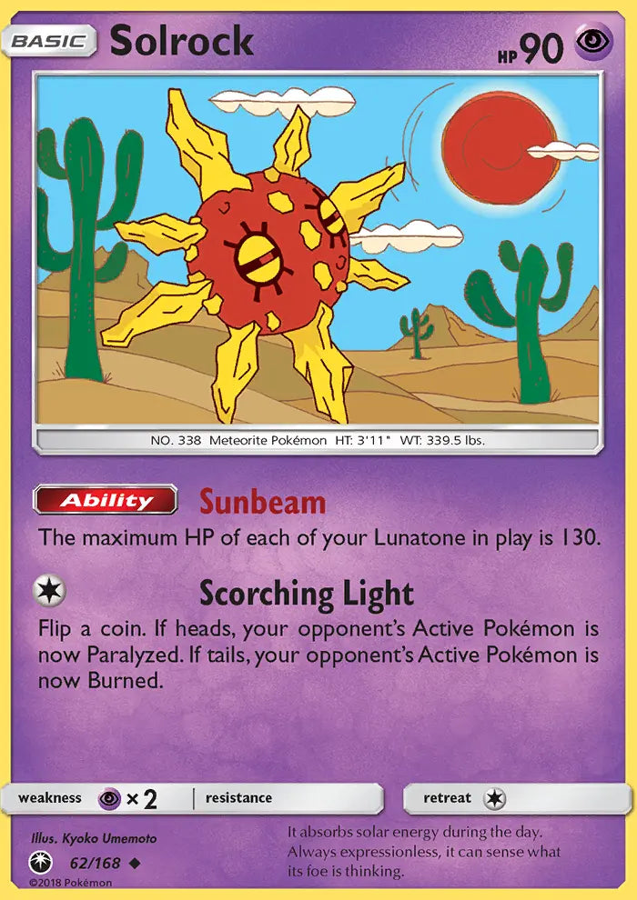 Solrock 62 Celestial Storm Pokesingles