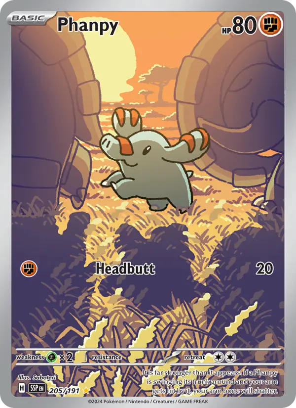 Phanpy 205 Surging Sparks Pokesingles