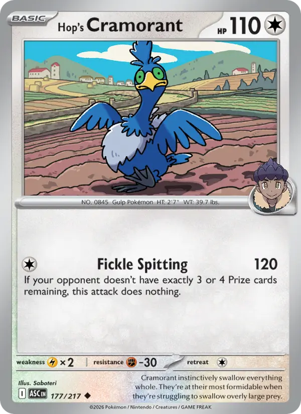 Hop's Cramorant 177 Ascended Heroes Pokesingles