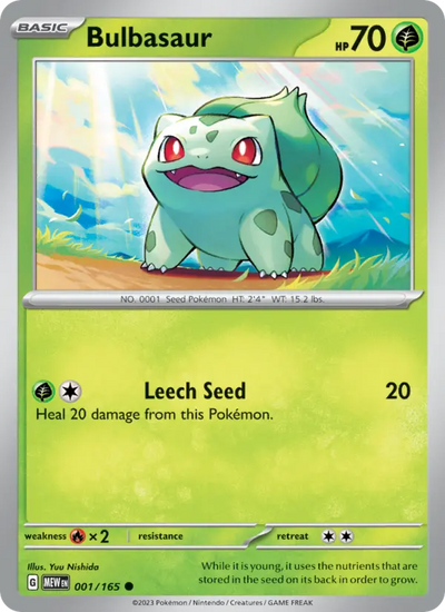 Bulbasaur 1 151 Pokesingles