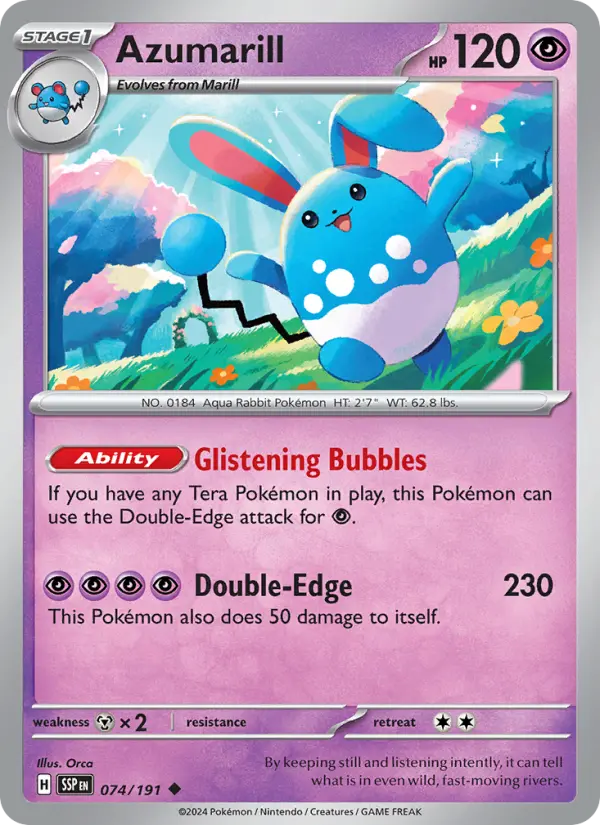 Azumarill 74 Surging Sparks Pokesingles