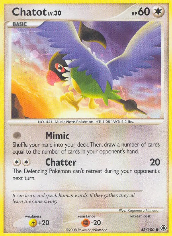 Chatot 55 Majestic Dawn Pokesingles