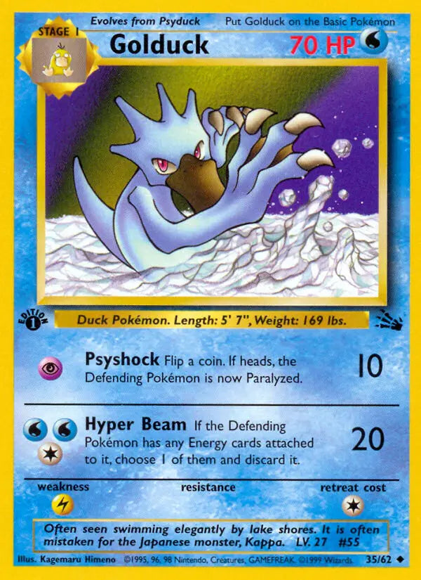Golduck 35 Fossil Pokesingles