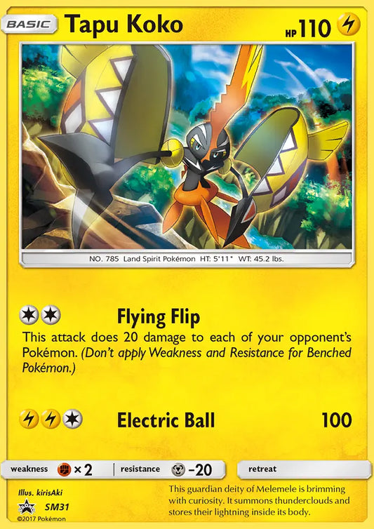 Tapu Koko SM31 SM Black Star Promos Pokesingles