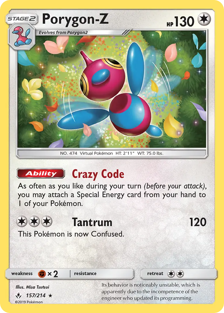 Porygon-Z 157 Unbroken Bonds Pokesingles