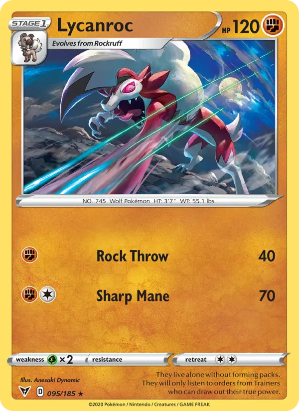 Lycanroc 95 Vivid Voltage Pokesingles