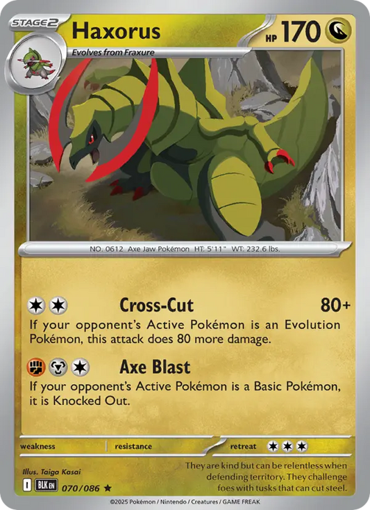 Haxorus 70 Black Bolt Pokesingles