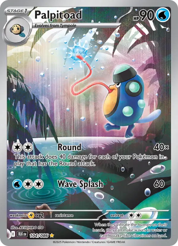 Palpitoad 104 Black Bolt Pokesingles