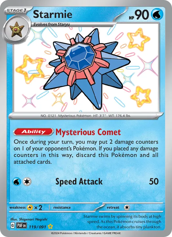 Starmie 119 Paldean Fates Pokesingles