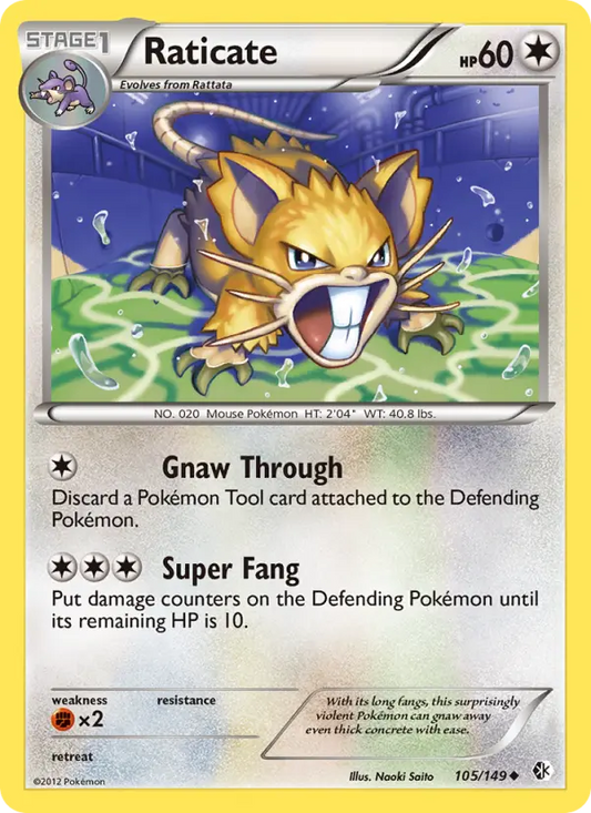 Raticate 105 Boundaries Crossed Pokesingles