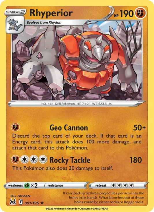 Rhyperior 91 Lost Origin Pokesingles
