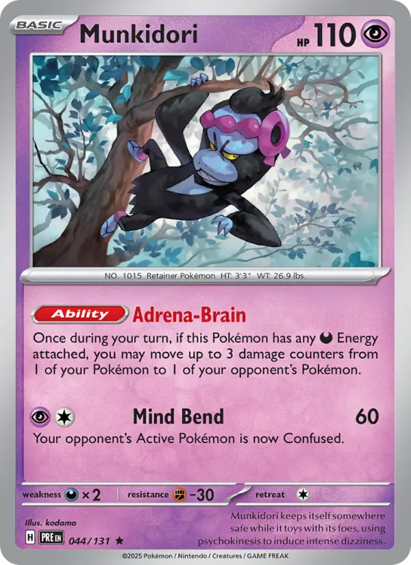 Munkidori 44 Prismatic Evolutions Pokesingles