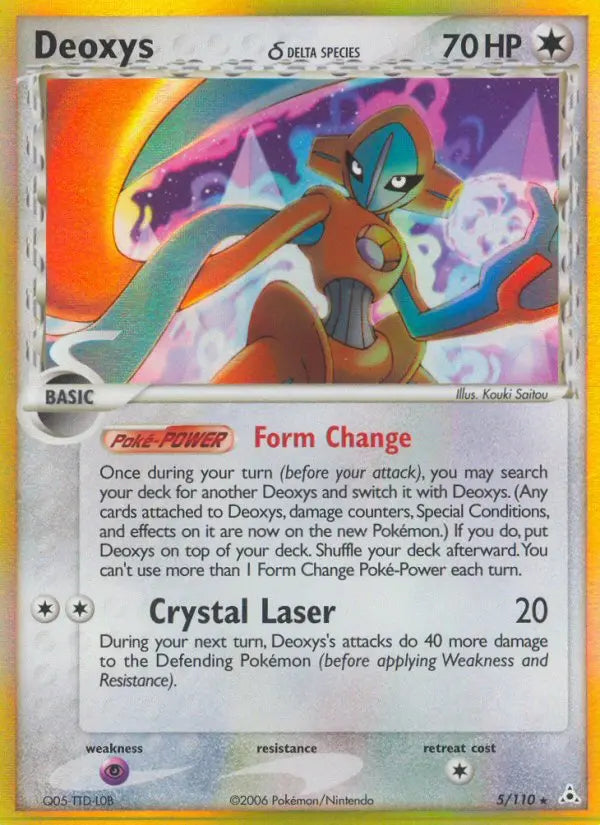 Deoxys δ 5 Holon Phantoms Pokesingles