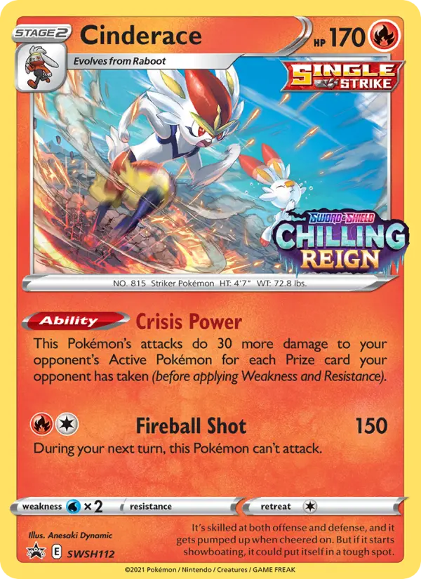 Cinderace SWSH112 SWSH Black Star Promos Pokesingles