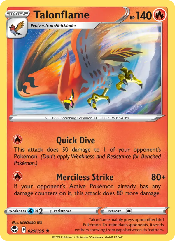 Talonflame 29 Silver Tempest Pokesingles