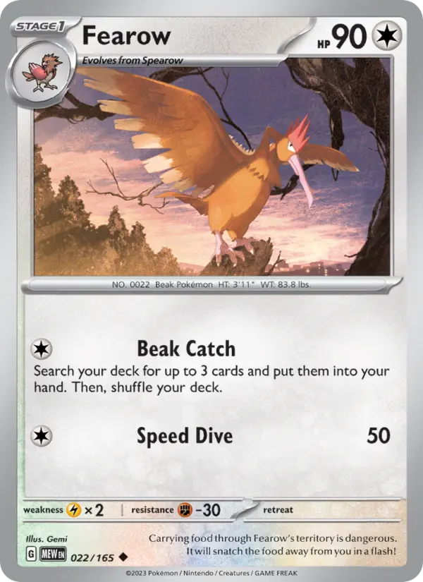 Fearow 22 151 Pokesingles