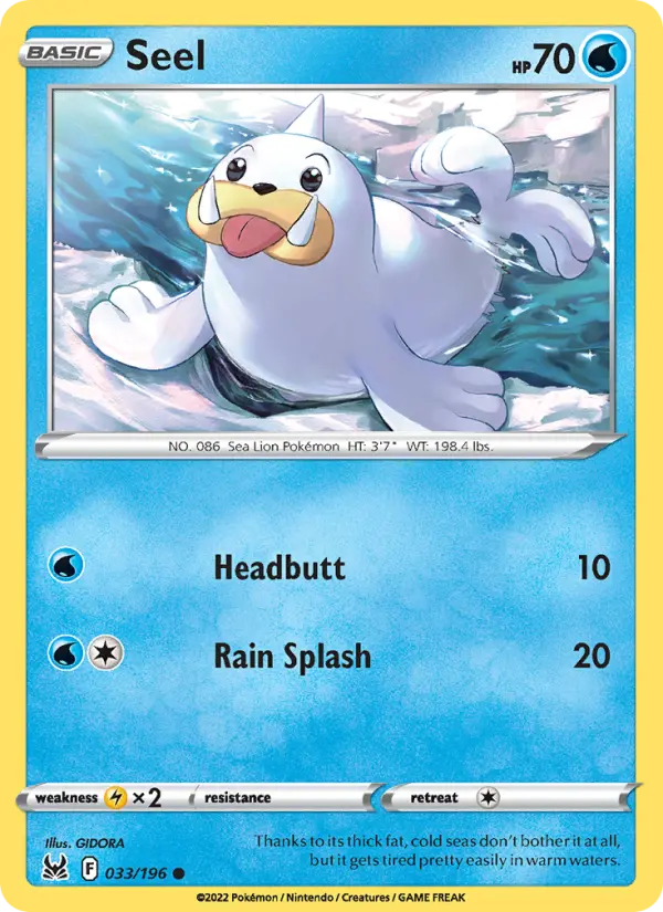Seel 33 Lost Origin Pokesingles