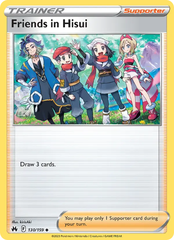 Friends in Hisui 130 Crown Zenith Pokesingles