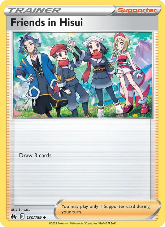 Friends in Hisui 130 Crown Zenith Pokesingles