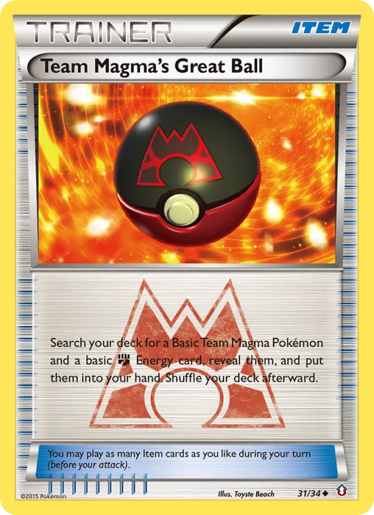 Team Magma's Great Ball 31 Double Crisis Pokesingles