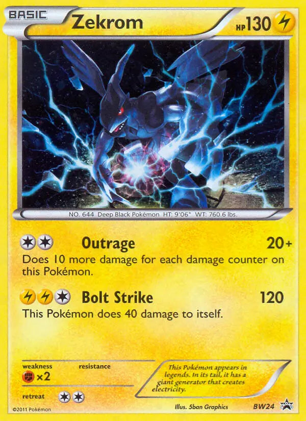 Zekrom BW24 BW Black Star Promos Pokesingles