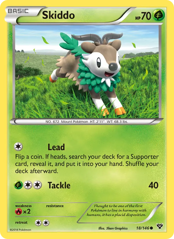 Skiddo 18 XY Pokesingles
