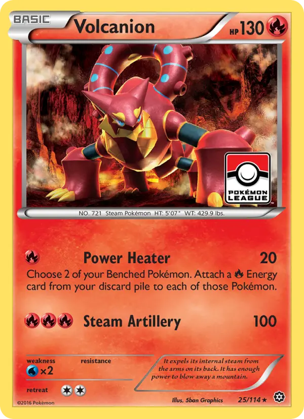 Volcanion 25 Steam Siege Pokesingles