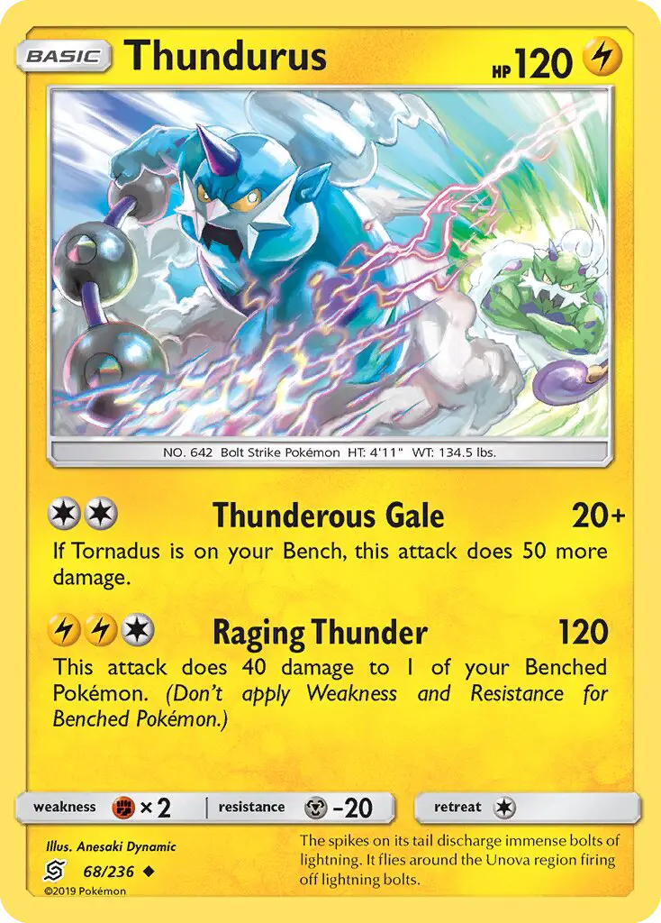 Thundurus 68 Unified Minds Pokesingles