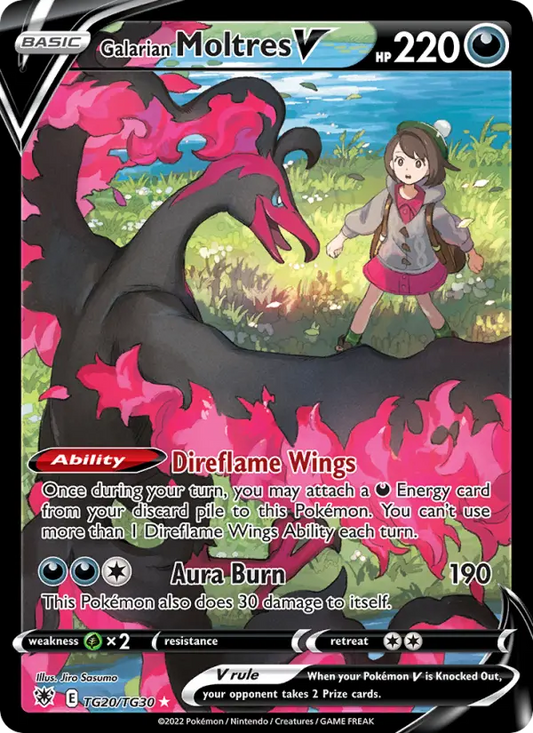 Galarian Moltres V TG20 Astral Radiance Pokesingles