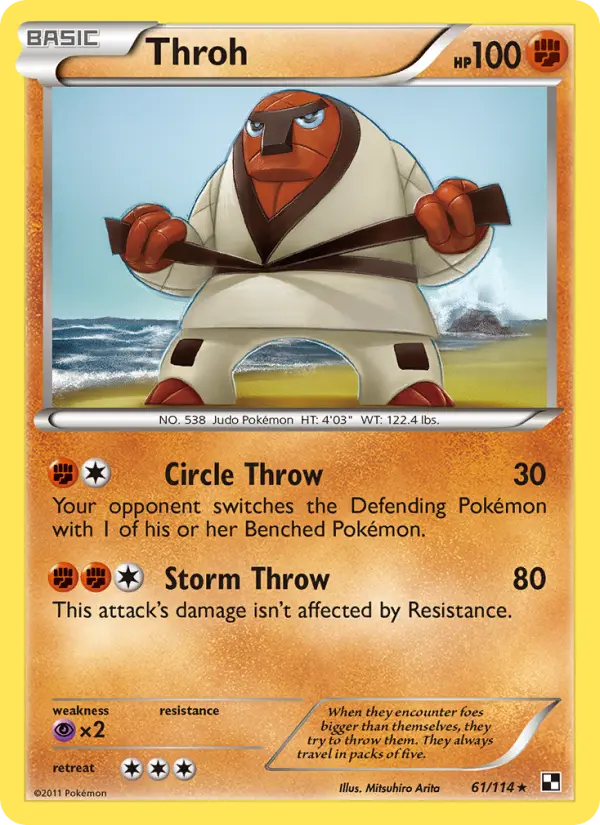 Throh 61 Black & White Pokesingles