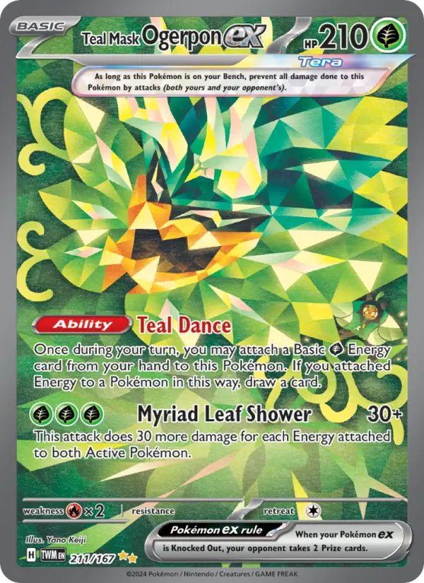 Teal Mask Ogerpon ex 211 Twilight Masquerade Pokesingles