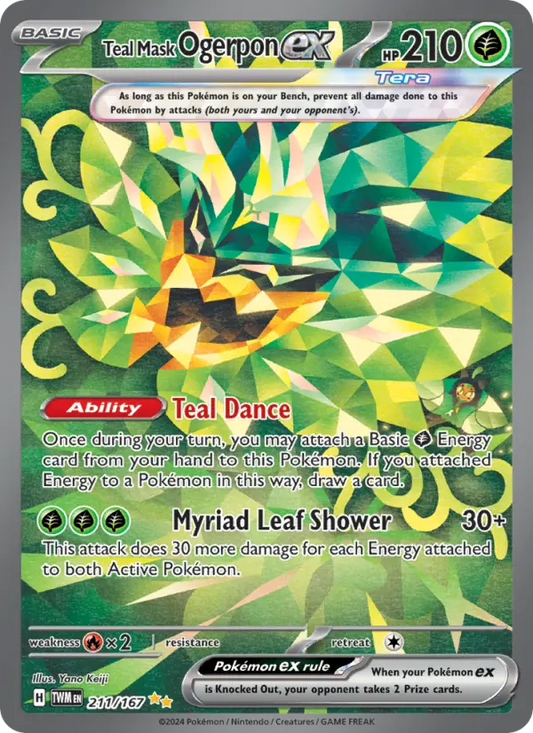 Teal Mask Ogerpon ex 211 Twilight Masquerade Pokesingles