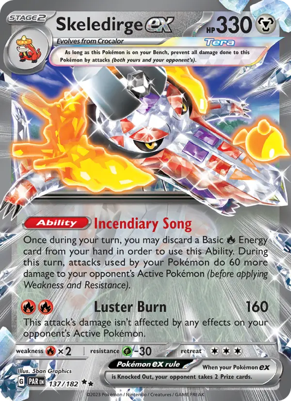 Skeledirge ex 137 Paradox Rift Pokesingles