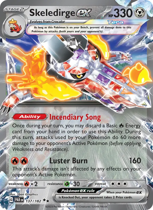 Skeledirge ex 137 Paradox Rift Pokesingles