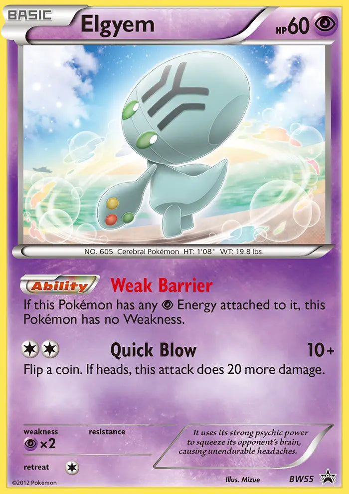 Elgyem BW55 BW Black Star Promos Pokesingles
