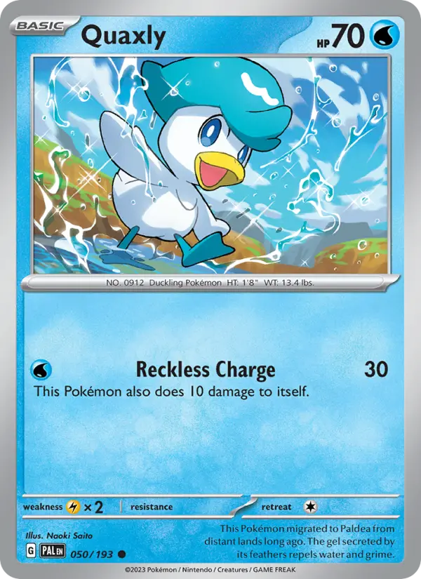 Quaxly 50 Paldea Evolved Pokesingles
