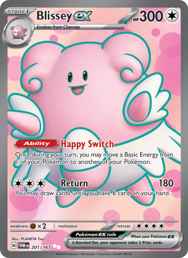 Blissey ex 201 Twilight Masquerade Pokesingles