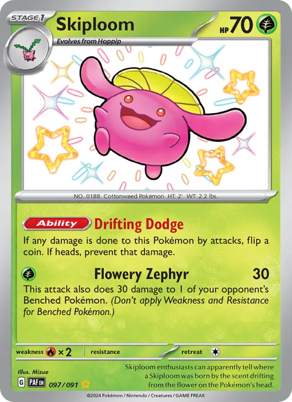 Skiploom 97 Paldean Fates Pokesingles
