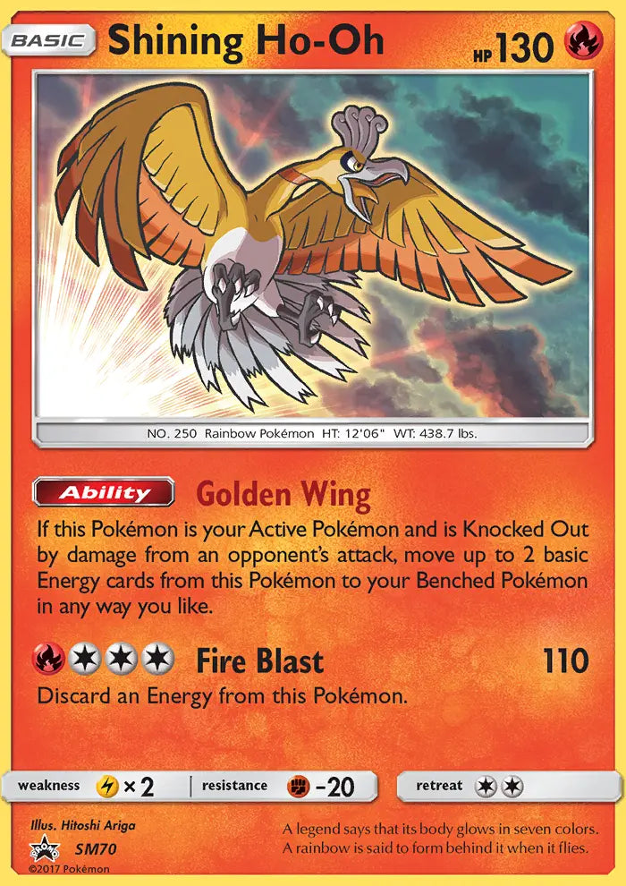 Shining Ho-Oh SM70 SM Black Star Promos Pokesingles