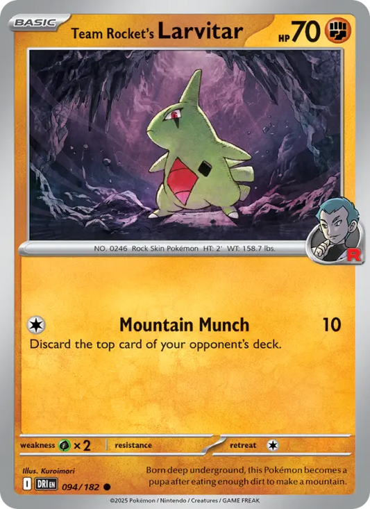 Team Rocket's Larvitar 94 Destined Rivals Pokesingles