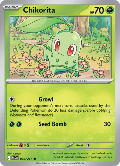 Chikorita 8 Ascended Heroes Pokesingles