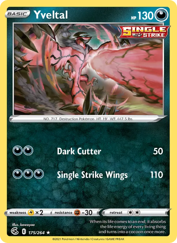 Yveltal 175 Fusion Strike Pokesingles