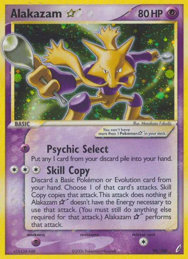 Alakazam Star 99 Crystal Guardians Pokesingles