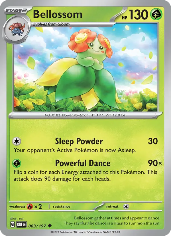Bellossom 3 Obsidian Flames Pokesingles