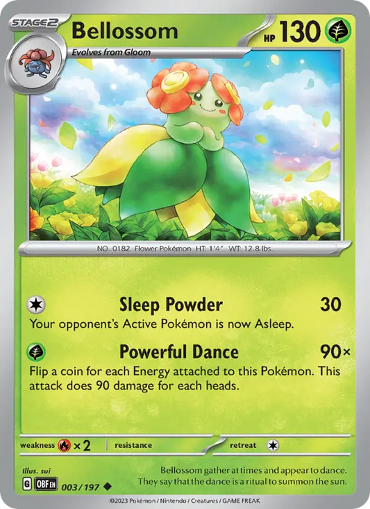 Bellossom 3 Obsidian Flames Pokesingles