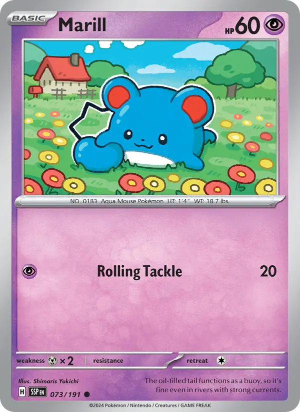 Marill 73 Surging Sparks Pokesingles