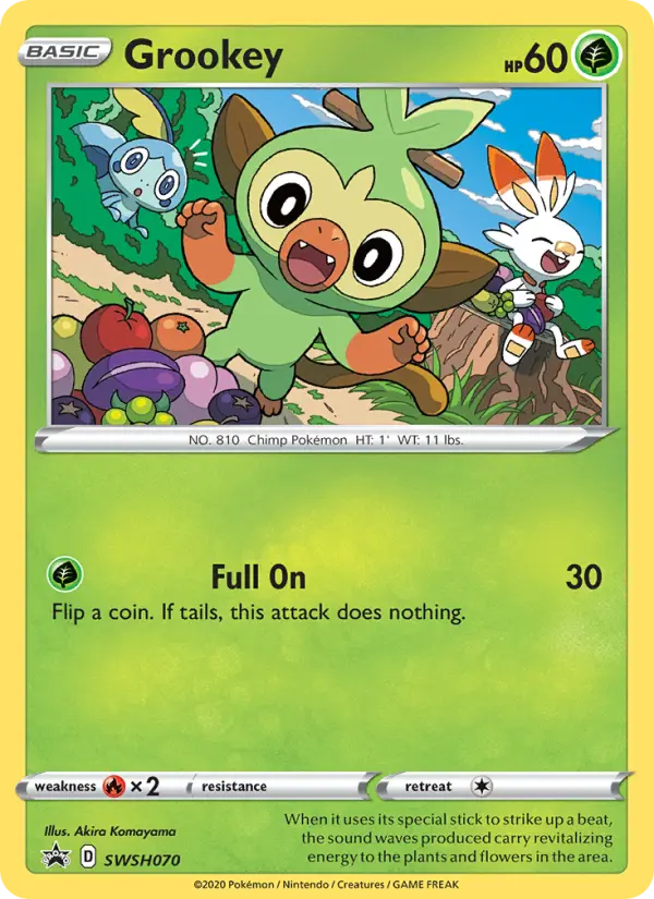Grookey SWSH070 SWSH Black Star Promos Pokesingles
